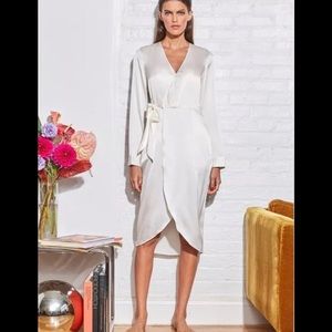 Fleur du Mal Washable Silk Wrap Robe Size S